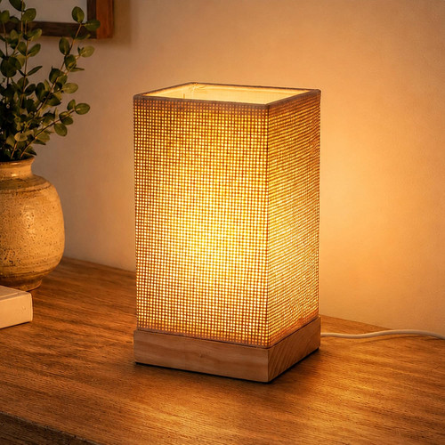 Rattan table lamp usb - rattan,
