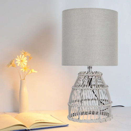 Rattan wicker grey 36cm bamboo - rattan,