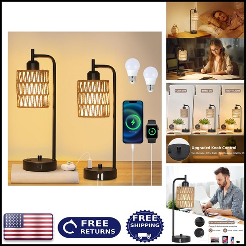 Stepeak rattan table - lamps, set