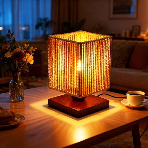 Handmade small rattan lamp - handmade,