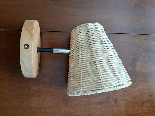 Rattan wall lamp for bedroom - lamp,
