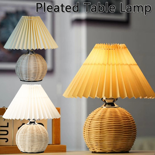 Pleated rattan led - pleated, lamp