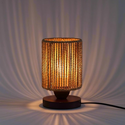 Small rattan table lamp - small,
