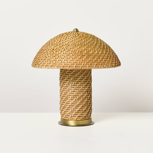 Rattan accent table lamp - rattan,