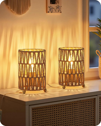 Boho table lamps set - table,