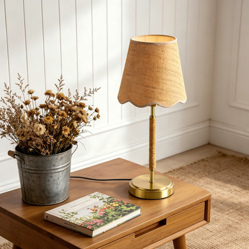 Boho rattan table lamp for - lamp,
