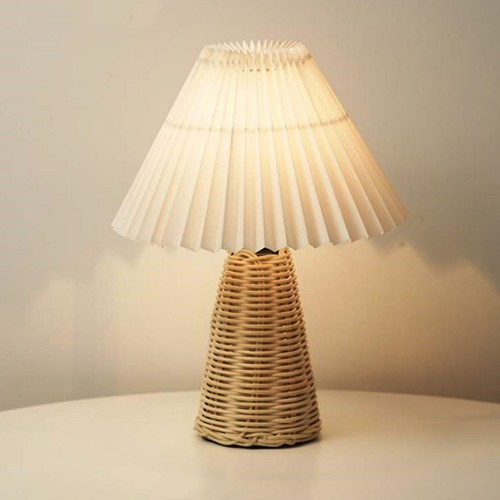 Pleated table lamp bedside - pleated,