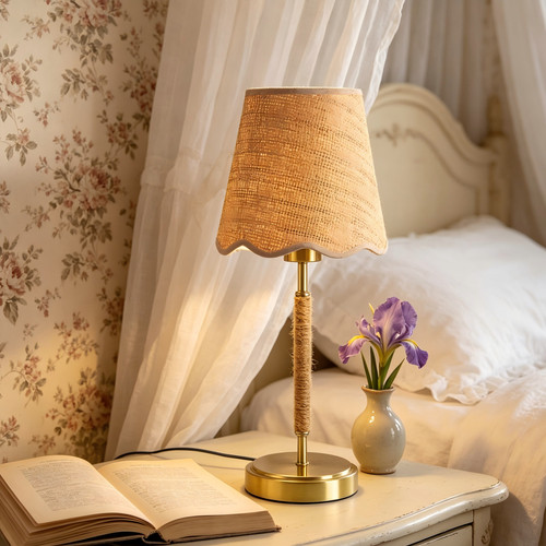 Boho rattan table lamp for - boho,