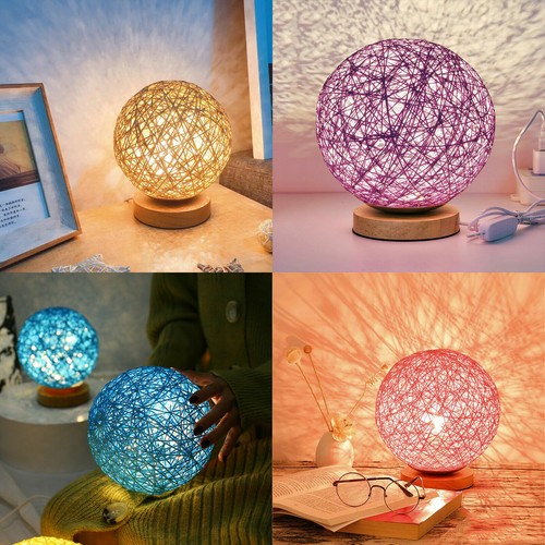 Bamboo rattan night light - bamboo,
