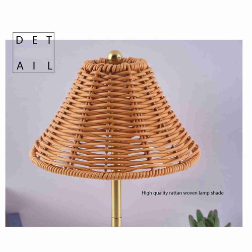 Cordless boho rattan table - boho,