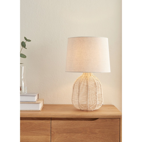Natural rattan table lamp - lamp, 45cm