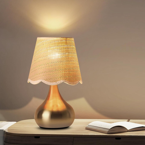 Small table lamp brass gold - small,