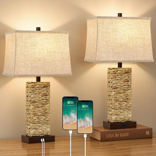 Rattan table lamps - lamps, 2