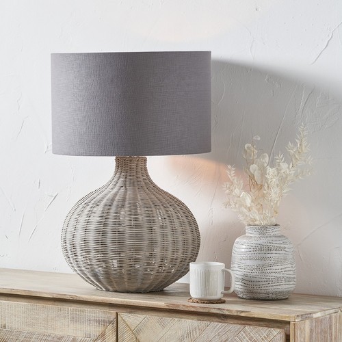 Grey wash rattan - rattan, lamp