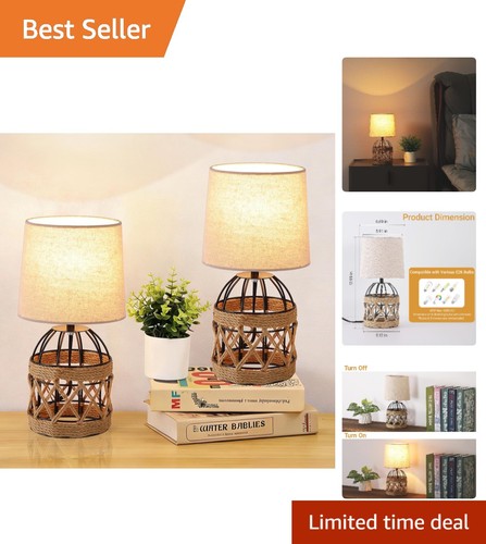 Pack boho rattan table - 2,