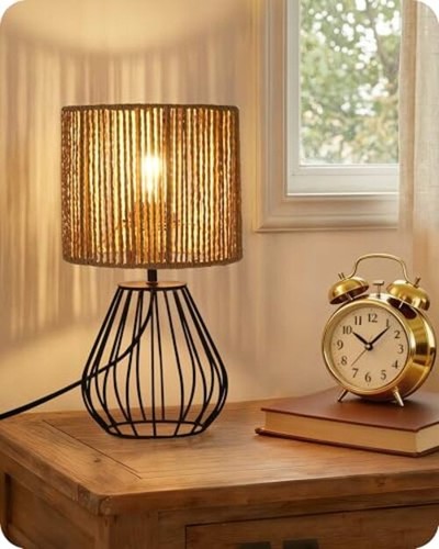 Rattan table lamp - rattan,
