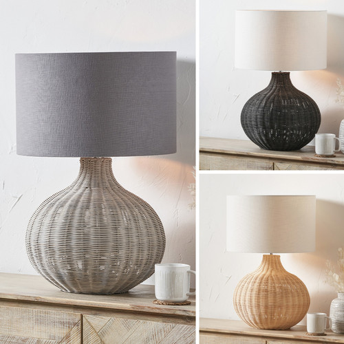 Rattan table lamp - lamp, with