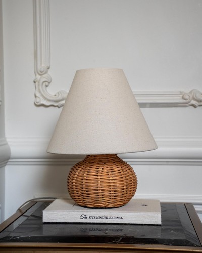 Inch boho rattan table lamp - 11,