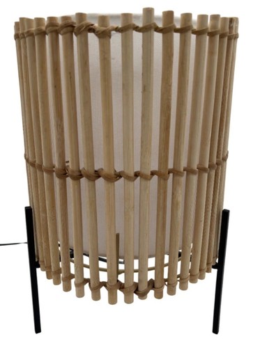 Bamboo rattan table lamp - b&m,