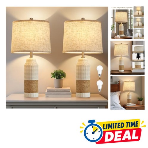 Rattan table lamp set 2 - lamp,
